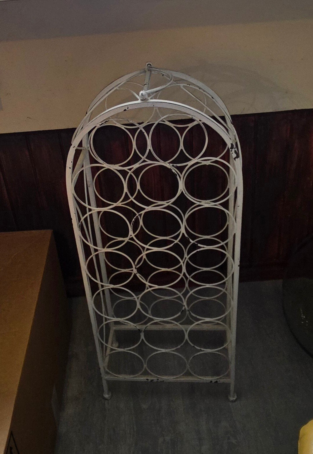 Wijnrek metaal wit - Vintage stijl, Ophalen, Gebruikt, 25 flessen of meer, 75 – 100