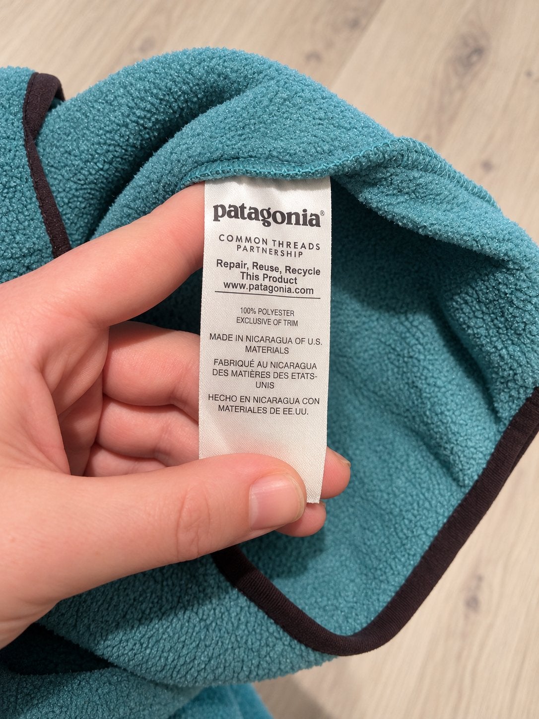 Patagonia Synchilla Snap-T Fleece - Turquoise/Donkergroen, Patagonia Europe Coöperatief U.A., Verzenden, Directsales.europe@patagonia.com