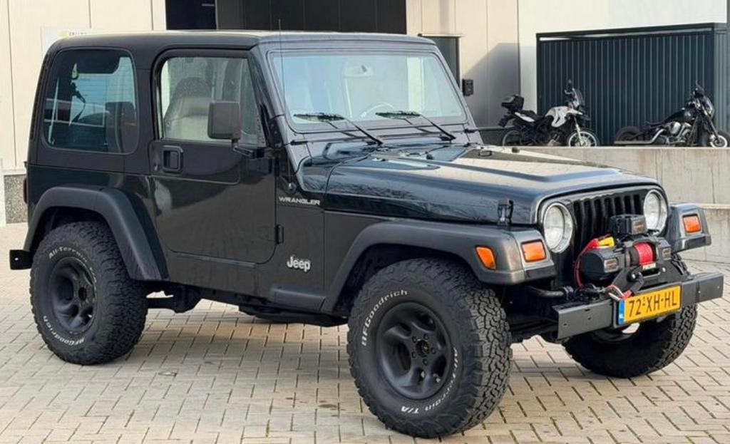 ‼️JEEP WRANGLER TJ CABRIO 4WD‼️ ZWART HARD/SOFTTOP BJ1997‼️, Auto's, Jeep, 2500 cc, 1800 kg, 4 cilinders, Zwart