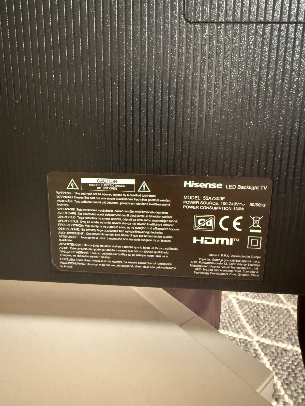 Foto 3 van Hisense 55 inch 4K Smart TV (50A7300F)