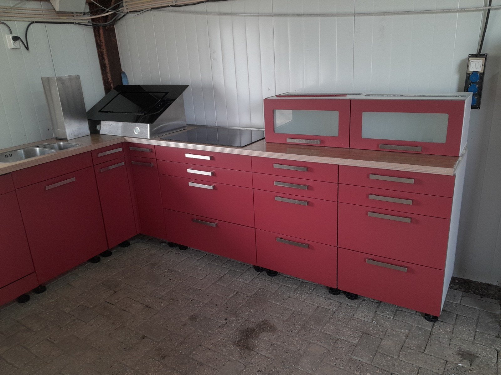 hoekkeuken gedemonteerd, Huis en Inrichting, Ophalen of Verzenden, Gebruikt, Wit, Hoekkeuken