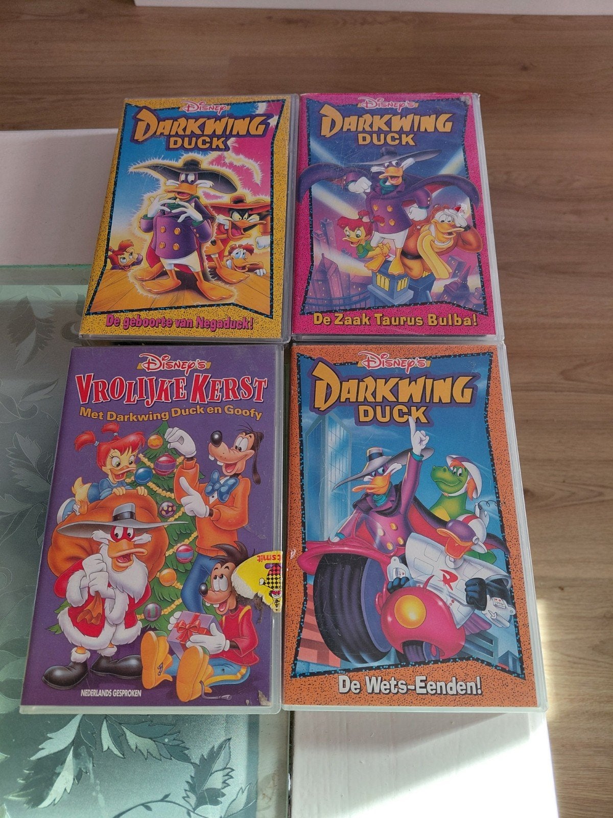4 Darkwing Duck videobanden. Disney. o.a. Kerstfeest., Cd's en Dvd's, Gebruikt, Tekenfilm, Alle leeftijden, Ophalen of Verzenden
