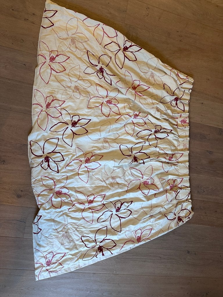 Gordijnen creme met bloemen, Ophalen, Gebruikt, Crème, Gordijn