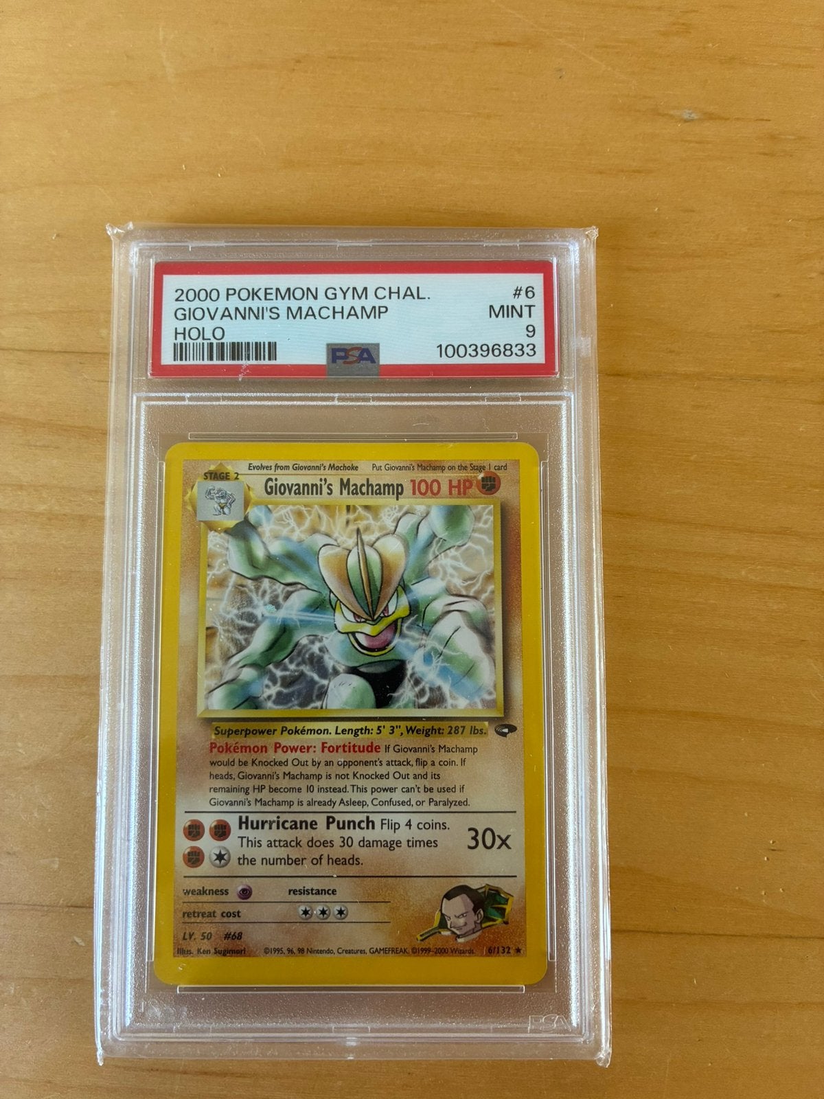 5/132 Giovanni’s Machamp - HOLO - PSA 9, Ophalen, Zo goed als nieuw