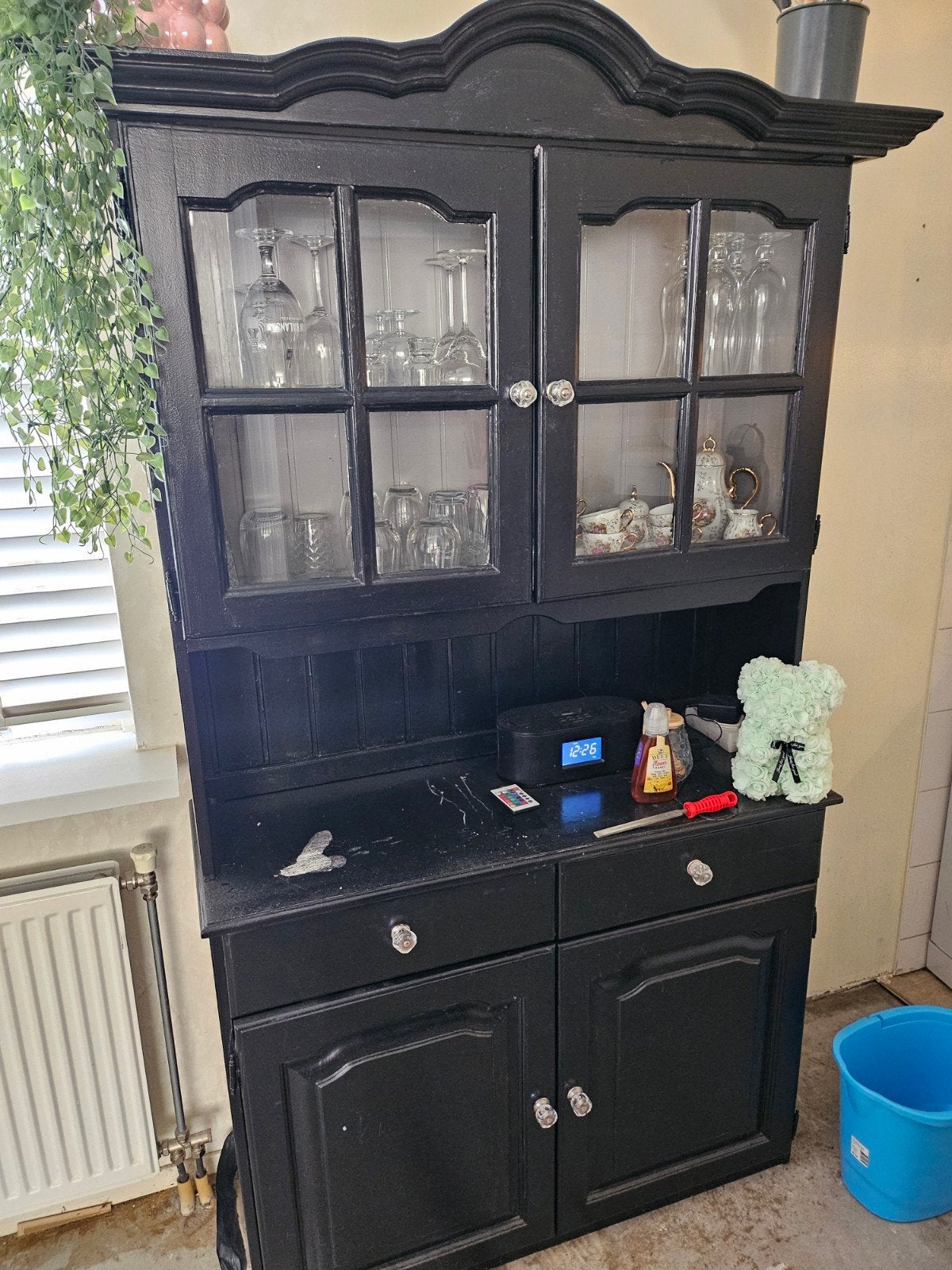 Buffetkast zwart, Ophalen, 25 tot 50 cm, 200 cm of meer