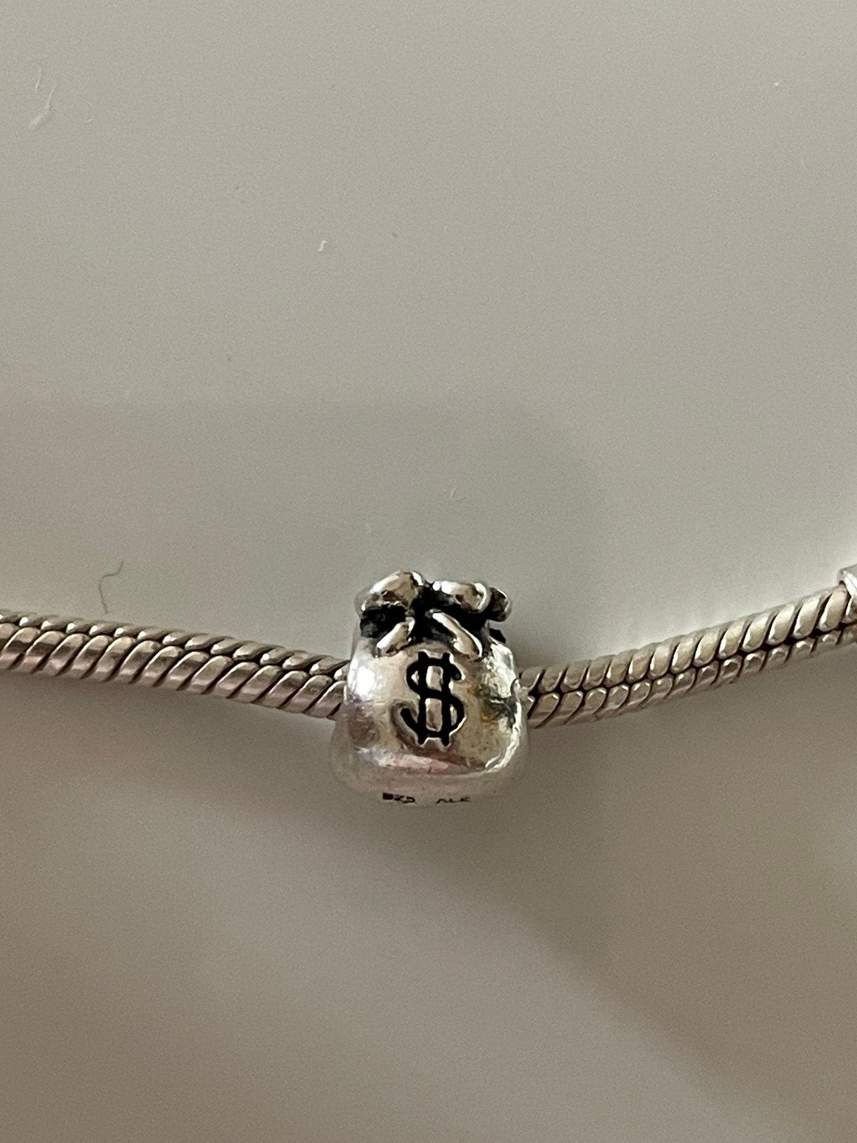 Pandora bedel zilver geldzak, Ophalen of Verzenden, Zo goed als nieuw, Zilver, Pandora