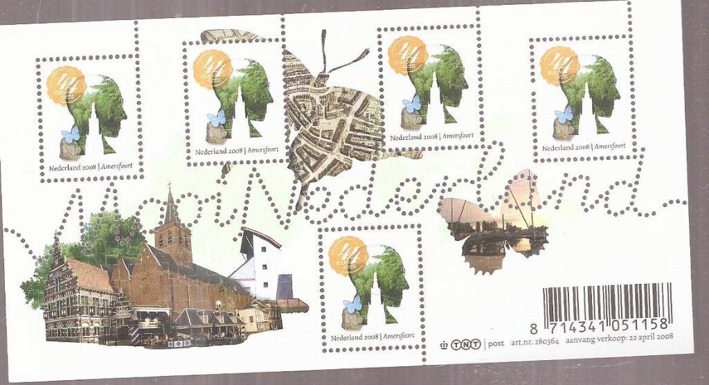 Postzegelvelletje Mooi Nederland Amersfoort Postfris Prachti, Postzegels en Munten, Ophalen of Verzenden, Na 1940, Postfris