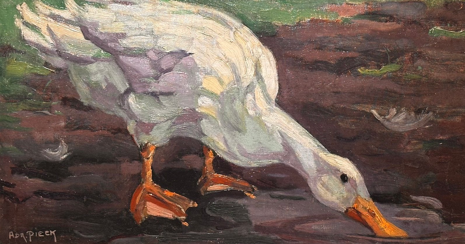 Adri Pieck (1894-1982) || Na de regen te Maartensdijk, Antiek en Kunst, Ophalen, Doek, Olieverf, Gesigneerd