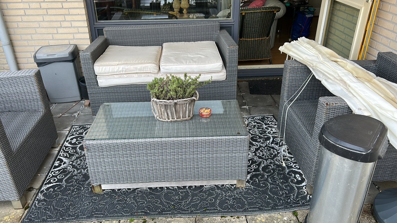 Gratis koungeset, Tuin en Terras, Ophalen of Verzenden, Gebruikt, Loungeset