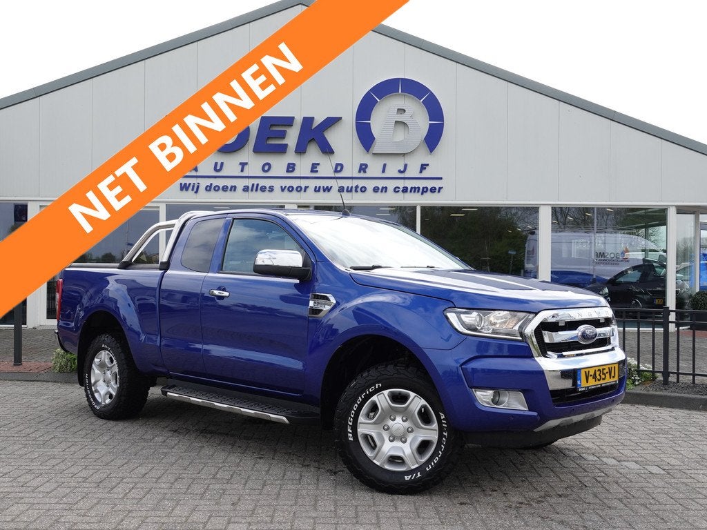 Ford Ranger 2.2 TDCi 160PK AUTOM. Limited Supercab TREKH. |, Gebruikt, Euro 6, Leder en Stof, Origineel Nederlands