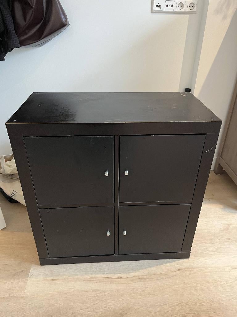 IKEA Kallax kast met deurtjes, Ophalen, 50 tot 100 cm, Zo goed als nieuw, 3 of 4 laden