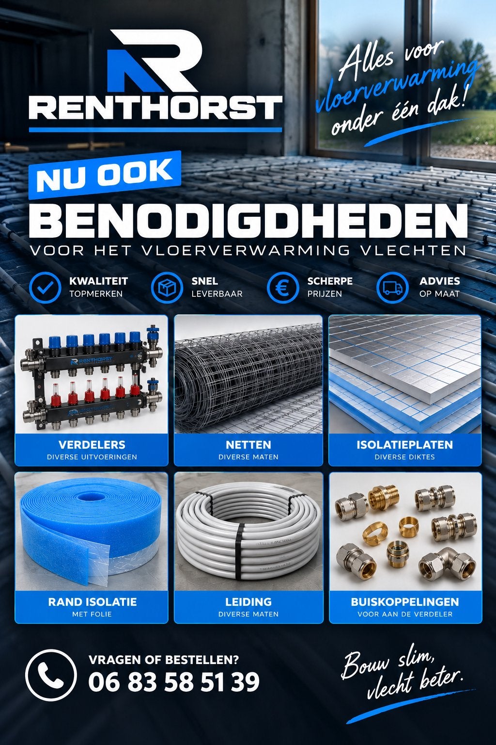 Vloerverwarming materialen - Alles voor uw project!, Ophalen, Nieuw, Overige typen