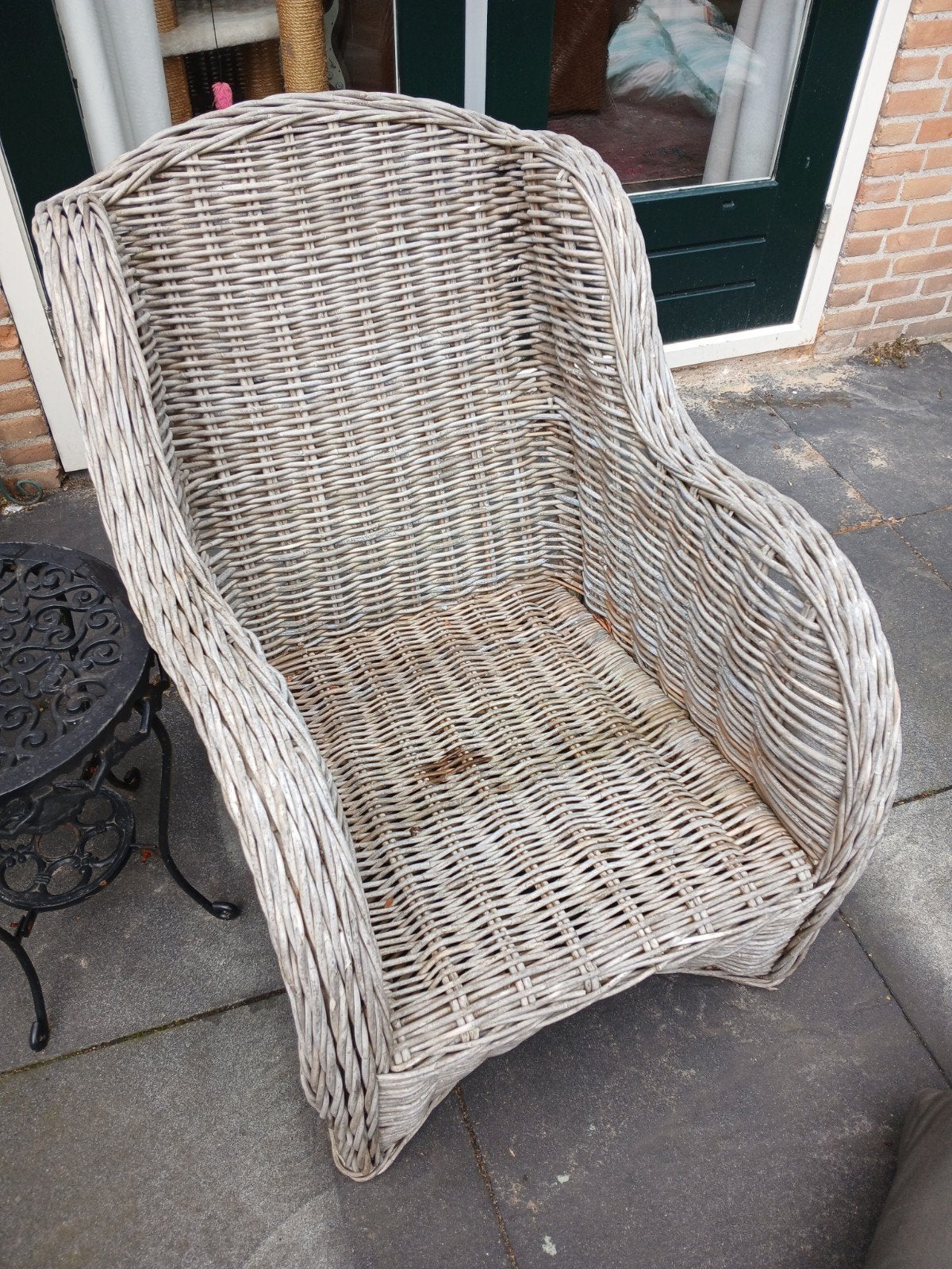 Rieten tuinstoelen 2 st., Ophalen, Gebruikt, Wicker