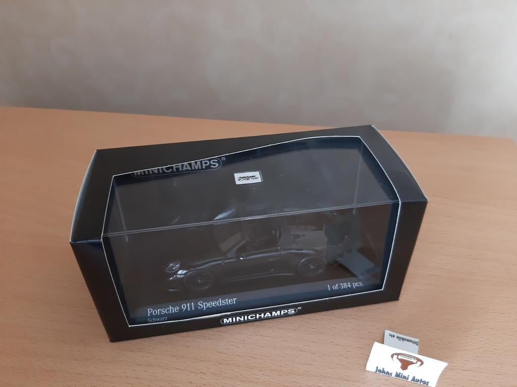 Porsche 911 Speedster 2019 black van Minichamps 1:43, Hobby en Vrije tijd, Modelauto's | 1:43, Minichamps, Auto, Nieuw, Ophalen of Verzenden