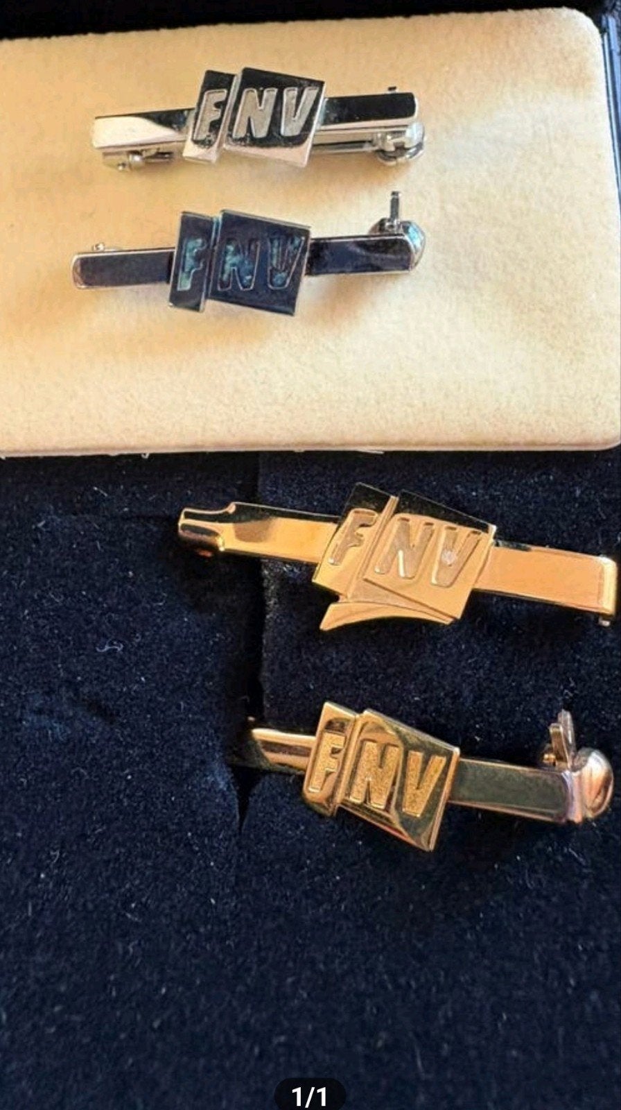 FNV Speld van 14k Goud - Uniek Verzamelobject, Gebruikt, Minder dan 4 cm, Ophalen of Verzenden, Goud