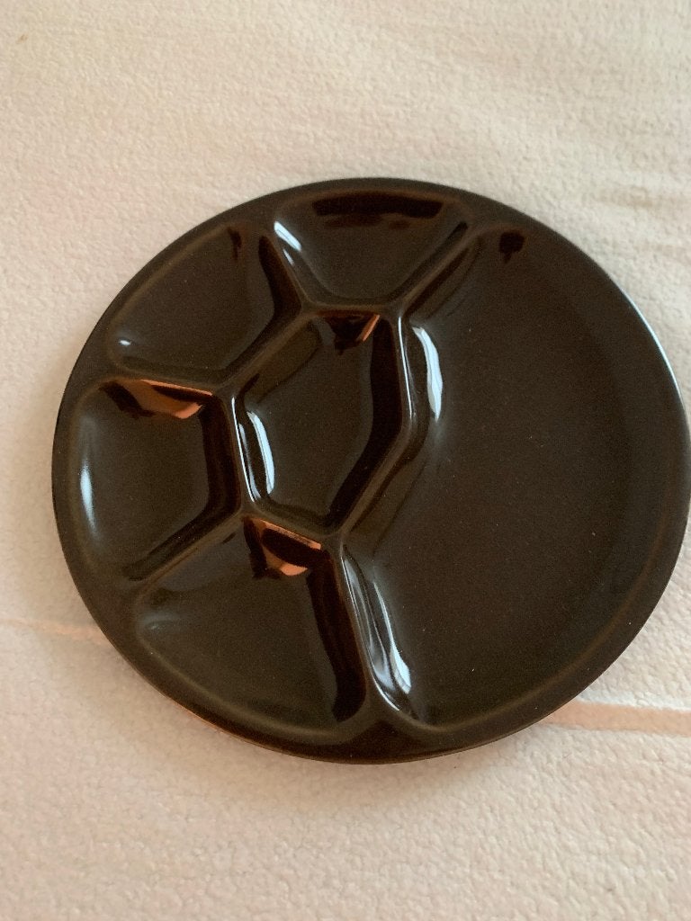 Fondue borden, Ophalen, Keramiek, Vintage, Zo goed als nieuw
