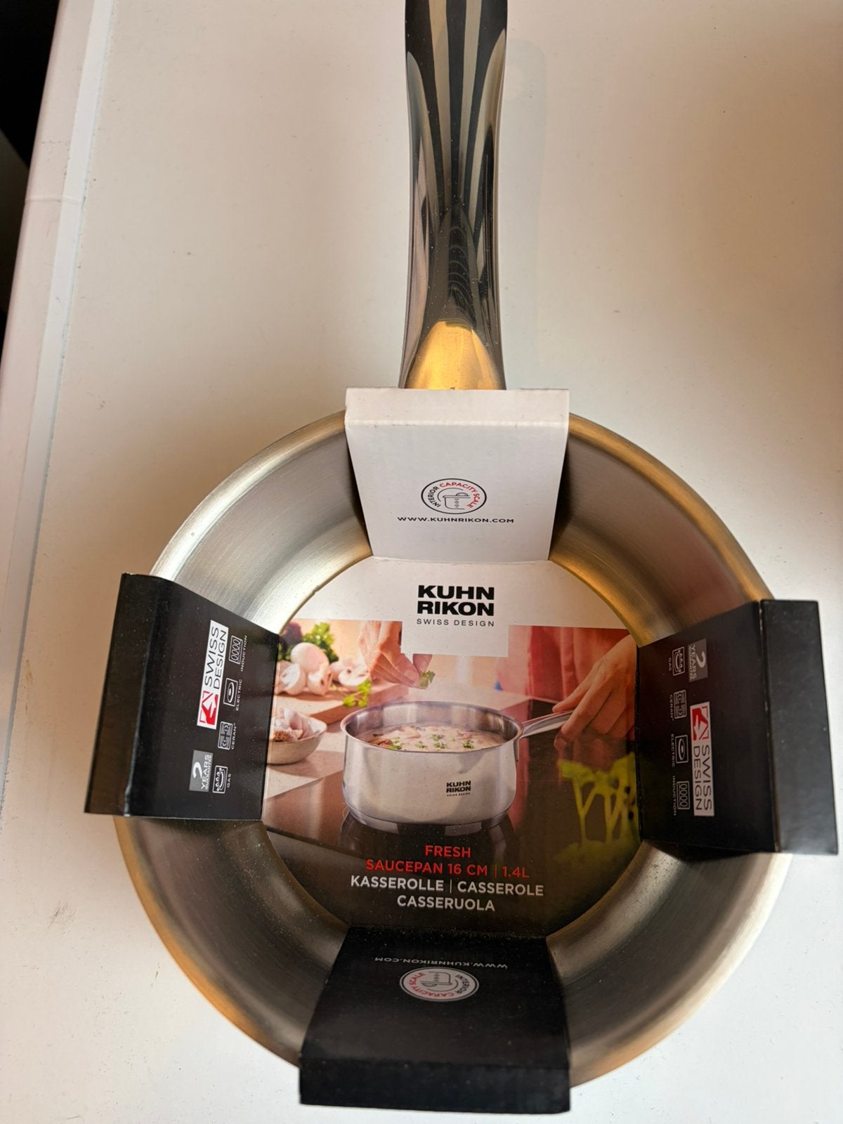 Kuhn Rikon steelpannetje, Ophalen of Verzenden, Nieuw, Rvs, Pannenset