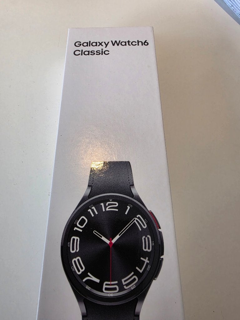 Samsung Galaxy Watch 6 Clas. 4G 43mm Zwart nieuw in verpak., Sieraden, Tassen en Uiterlijk, Smartwatches, Zwart, Hoogte, Nieuw