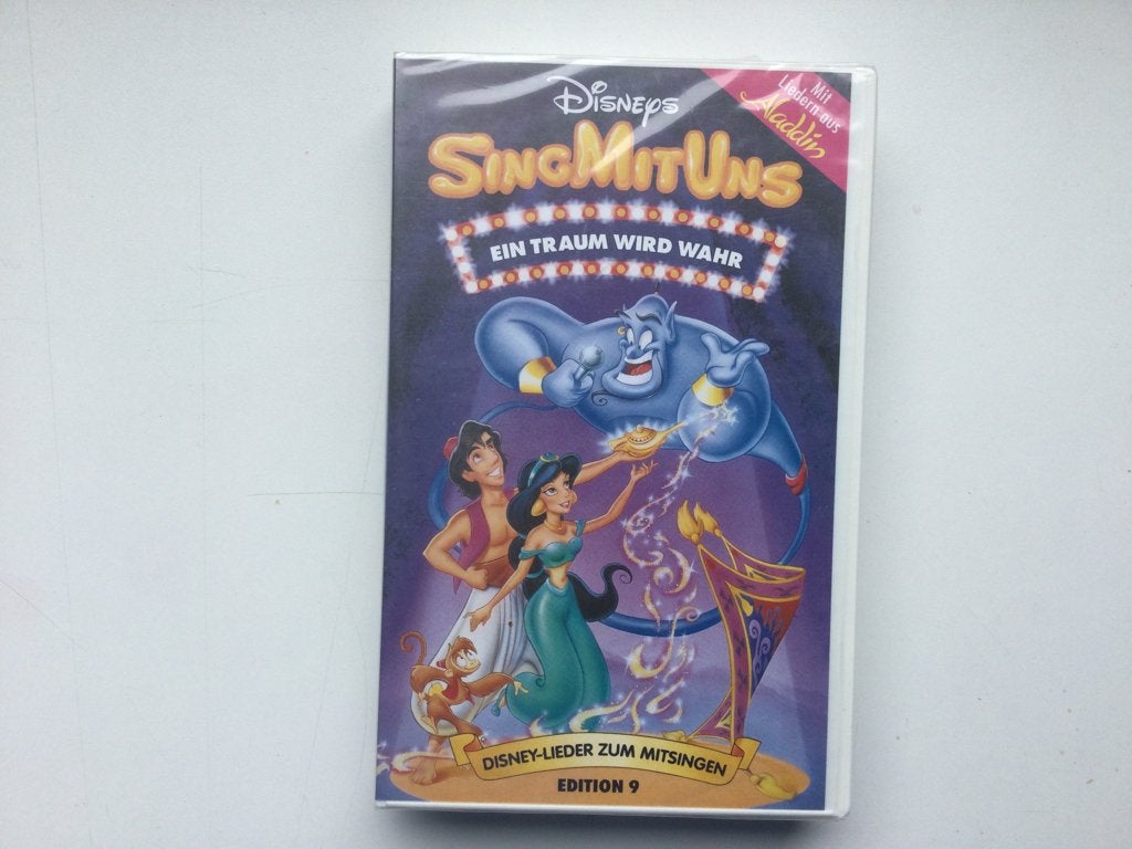 Disney Sammler VHS Kassette Sing mit Uns Aladdin versiegelt, Verzamelen, Ophalen of Verzenden, Overige figuren, Zo goed als nieuw