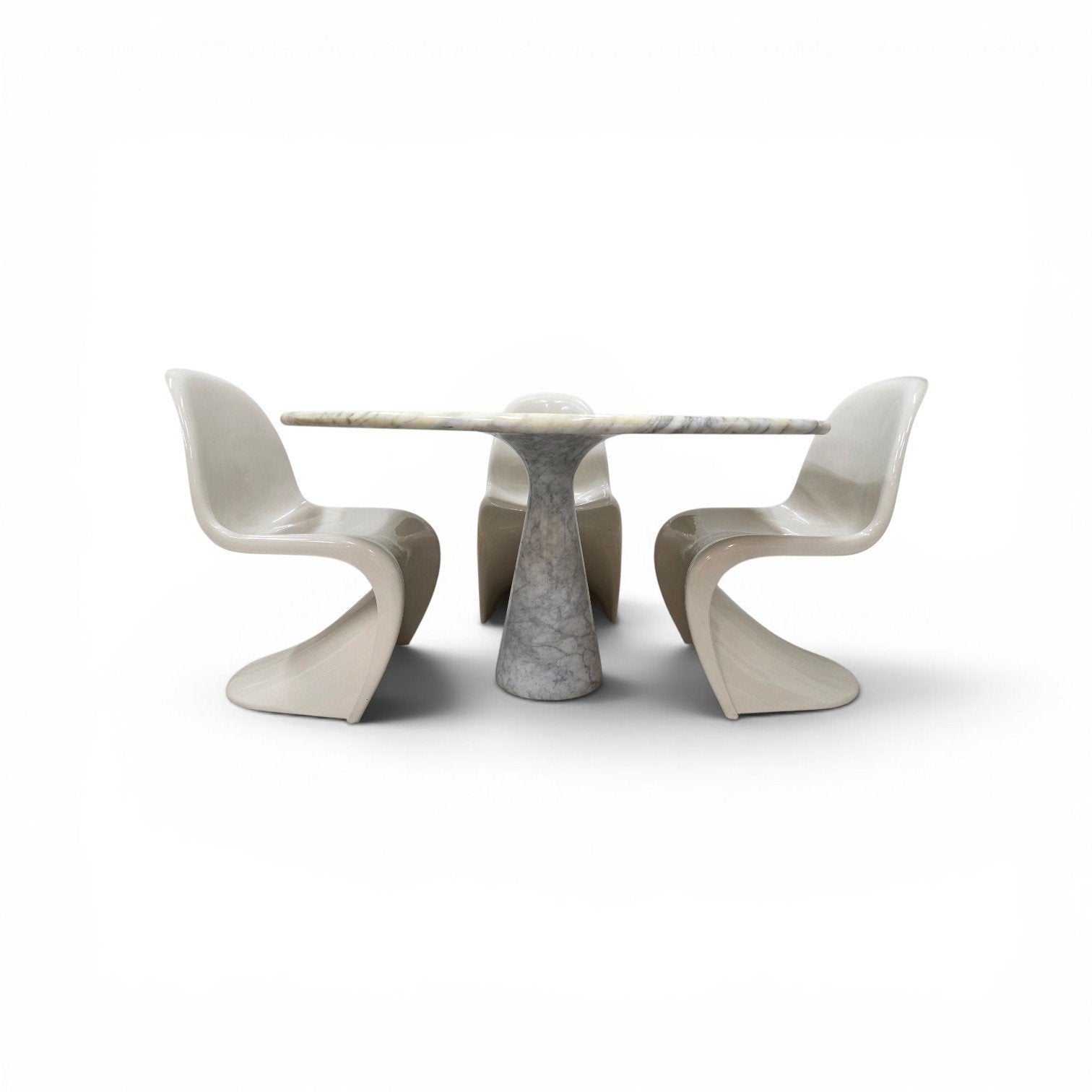 3x Verner Panton stoel Fehlbaum Herman Miller origineel, Ophalen of Verzenden, Wit, Leer, Eén