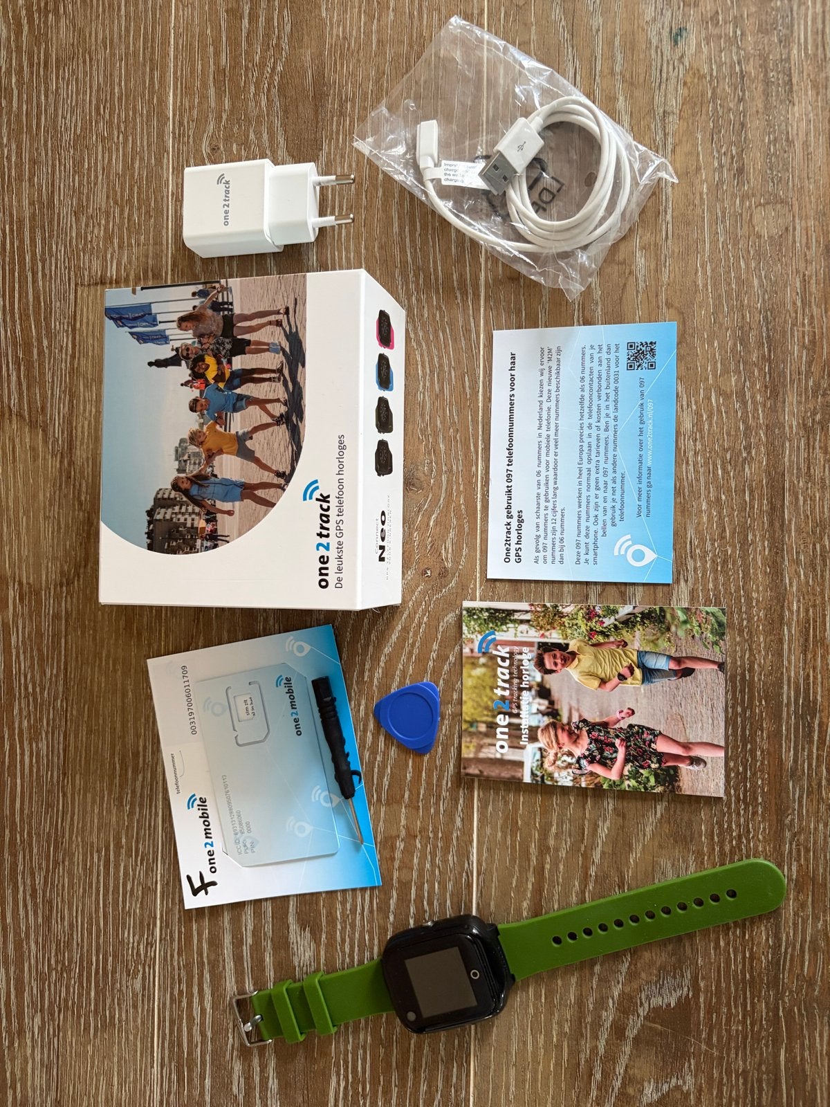 One2Track Neo GPS Horloge Kind - Groen, Gebruikt, Ophalen of Verzenden, GPS, Android
