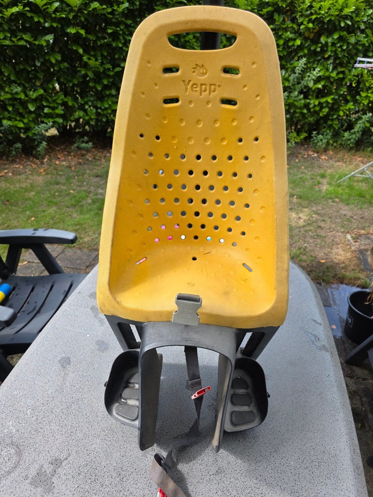Yepp Achterzitje Geel - Voetgespen ontbreken, Ophalen of Verzenden, Gebruikt, Achterzitje, Yepp
