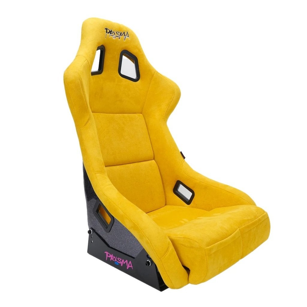 NRG Prisma Kuipstoel sportstoel stoel geel alcantara, Auto diversen, Ophalen of Verzenden