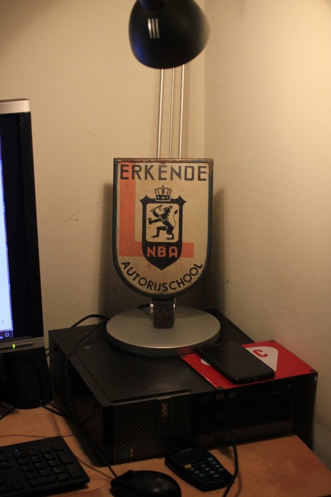 erkende autorijschool AUTOMOBILIA, Ophalen of Verzenden, Reclamebord