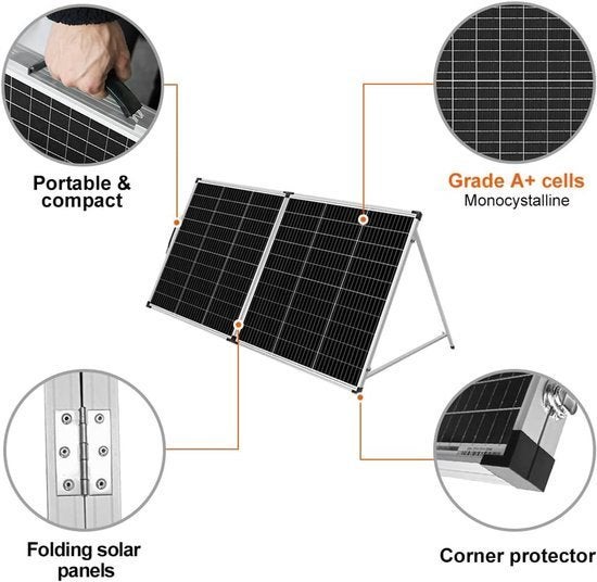 Draagbaar Zonnepaneel – Solar Panel – Mobiel Zonnepaneel, Corvance B.V., Verzenden, Nieuw, Corvancebol@gmail.com