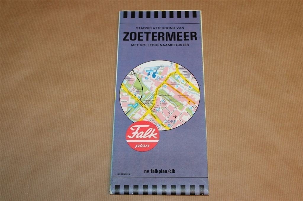 Stadsplattegrond van Zoetermeer - Falk plan - Ca 1975, Ophalen of Verzenden, 1800 tot 2000, Nederland, Landkaart