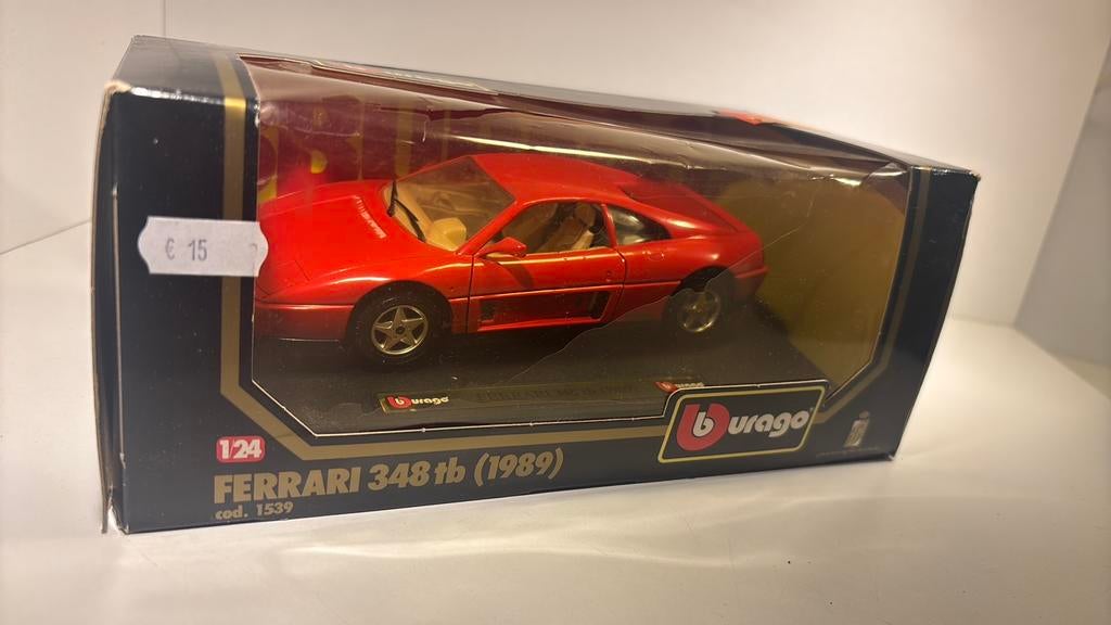 Ferrari 348 tb 1989 Bburago 1.24, Ophalen of Verzenden, Bburago, A, A