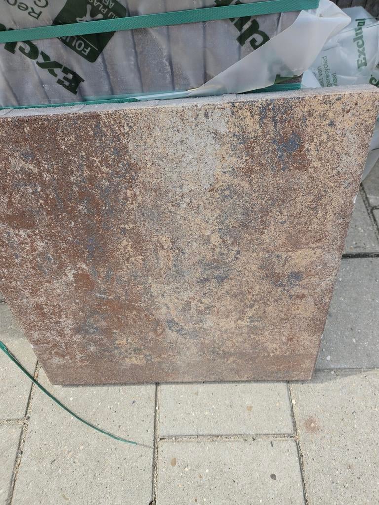 Betontegel 60x60x4 omber, Ophalen, Nieuw, Beton, Terrastegels