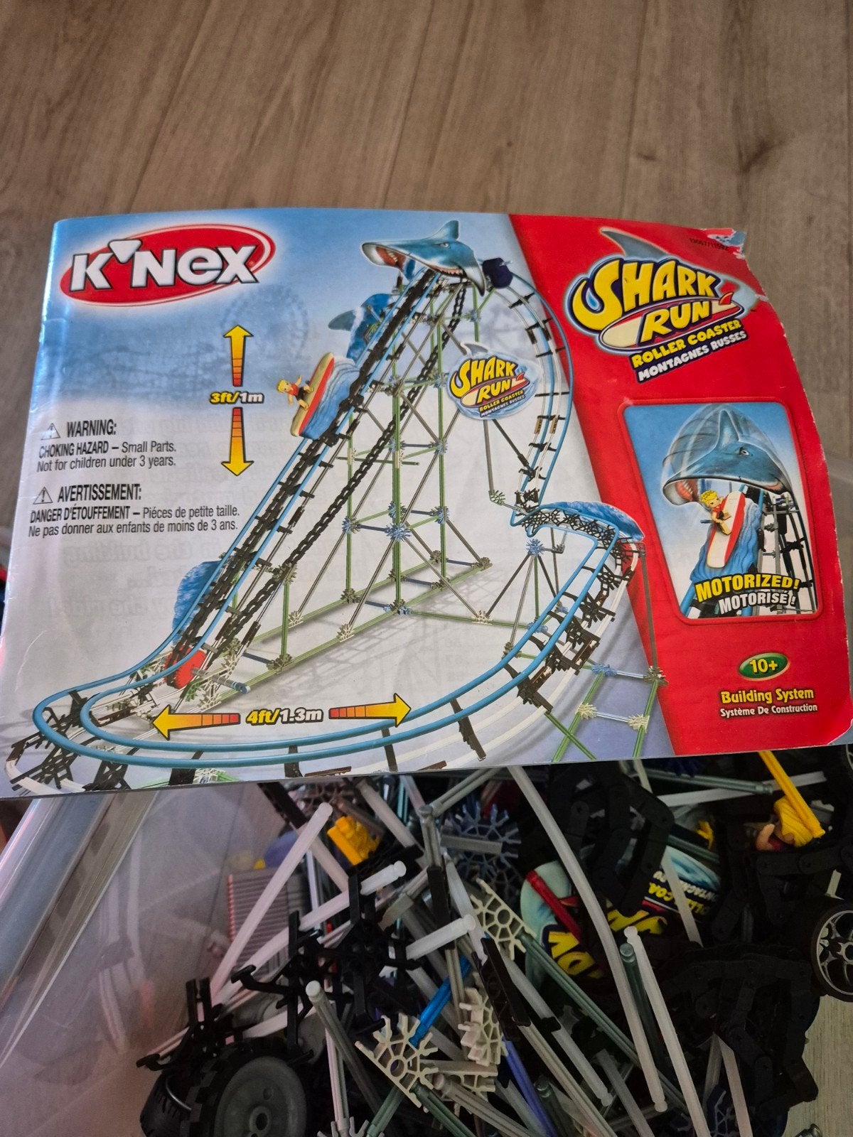 K'nex Shark Run Rollercoaster Bouwpakket + Extra Onderdelen, Kinderen en Baby's, Speelgoed | Bouwstenen, Ophalen of Verzenden