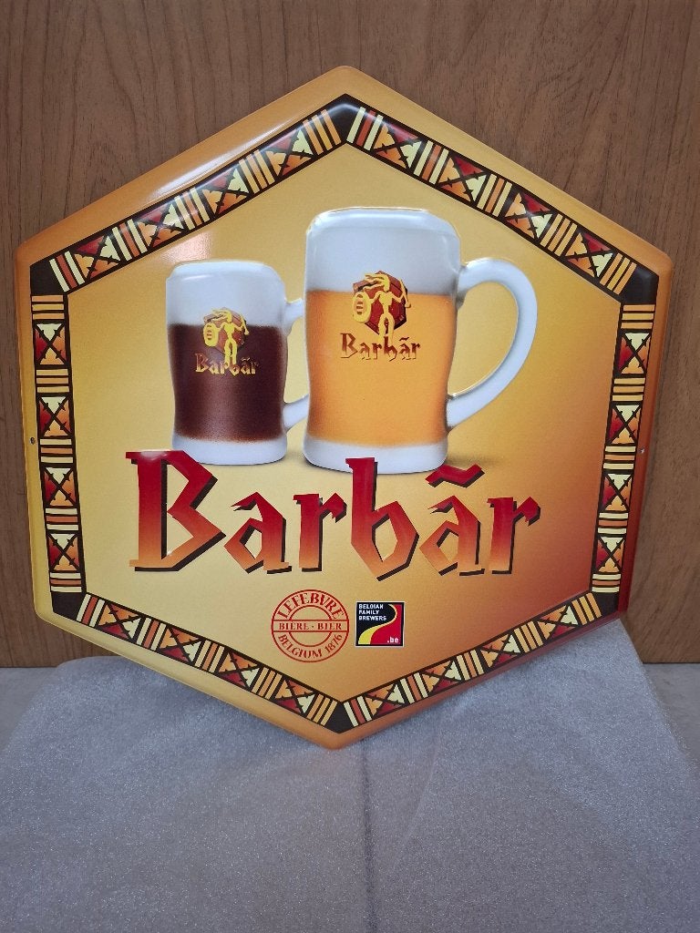 Reclamebord Barbar bier (nieuw in verpakking), Ophalen of Verzenden, Nieuw, Reclamebord, Plaat of Schild, Overige merken