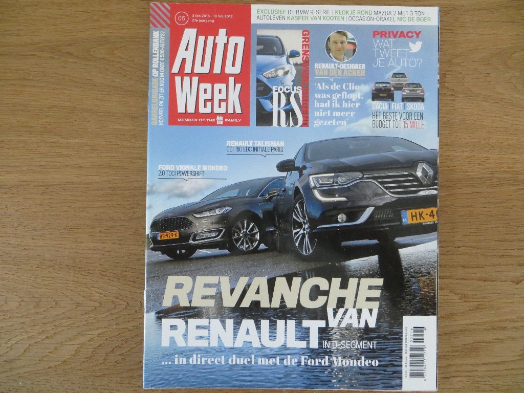 Autoweek 5 2016 Renault Talisman, Ford Vignale Mondeo, BMW 9, Ophalen of Verzenden, Nieuw, BMW