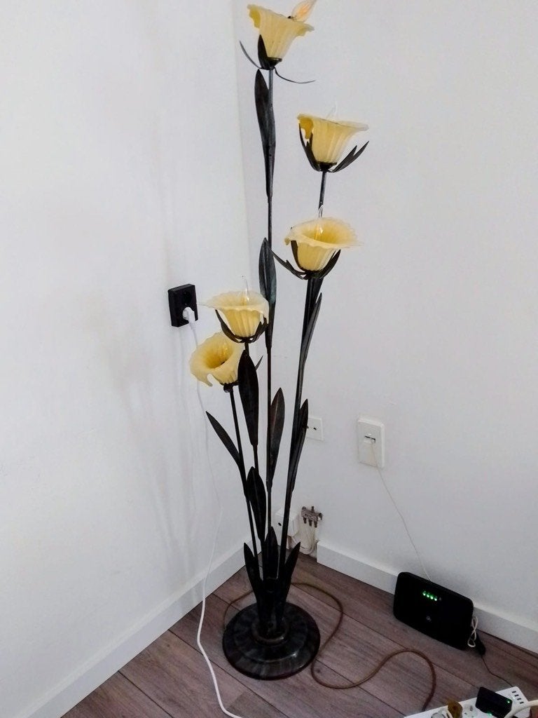 Vintage Italiaanse lamp ca 1970, Ophalen, Gebruikt, Metaal, 150 tot 200 cm