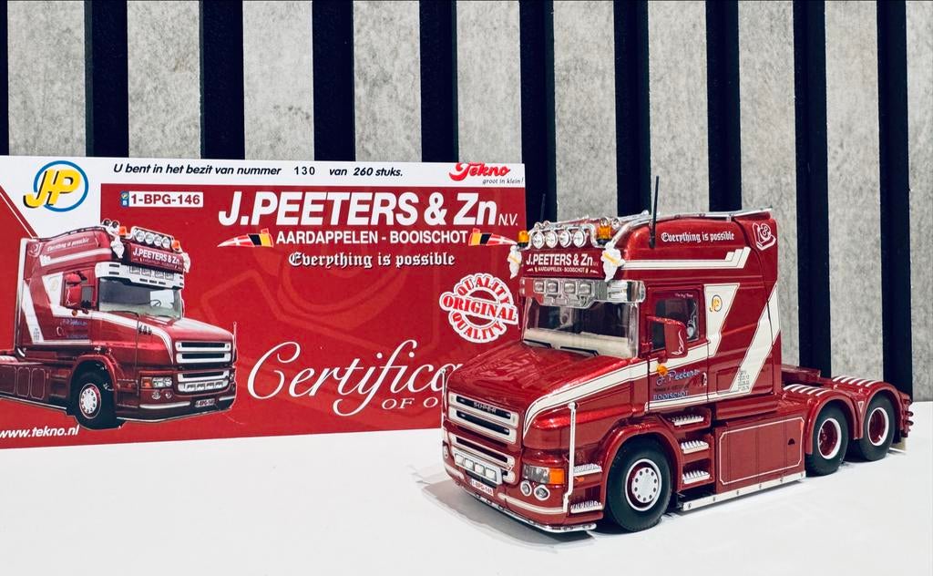 Scania J.Peeters&Zn 2012 Belgium Tekno 1:50, Hobby en Vrije tijd, Ophalen of Verzenden, Nieuw, Bus of Vrachtwagen, Overige merken