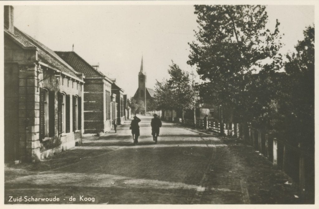 Fotokaart Zuid Scharwoude, de Koog., Ophalen of Verzenden, 1940 tot 1960, Ongelopen, Noord-Holland
