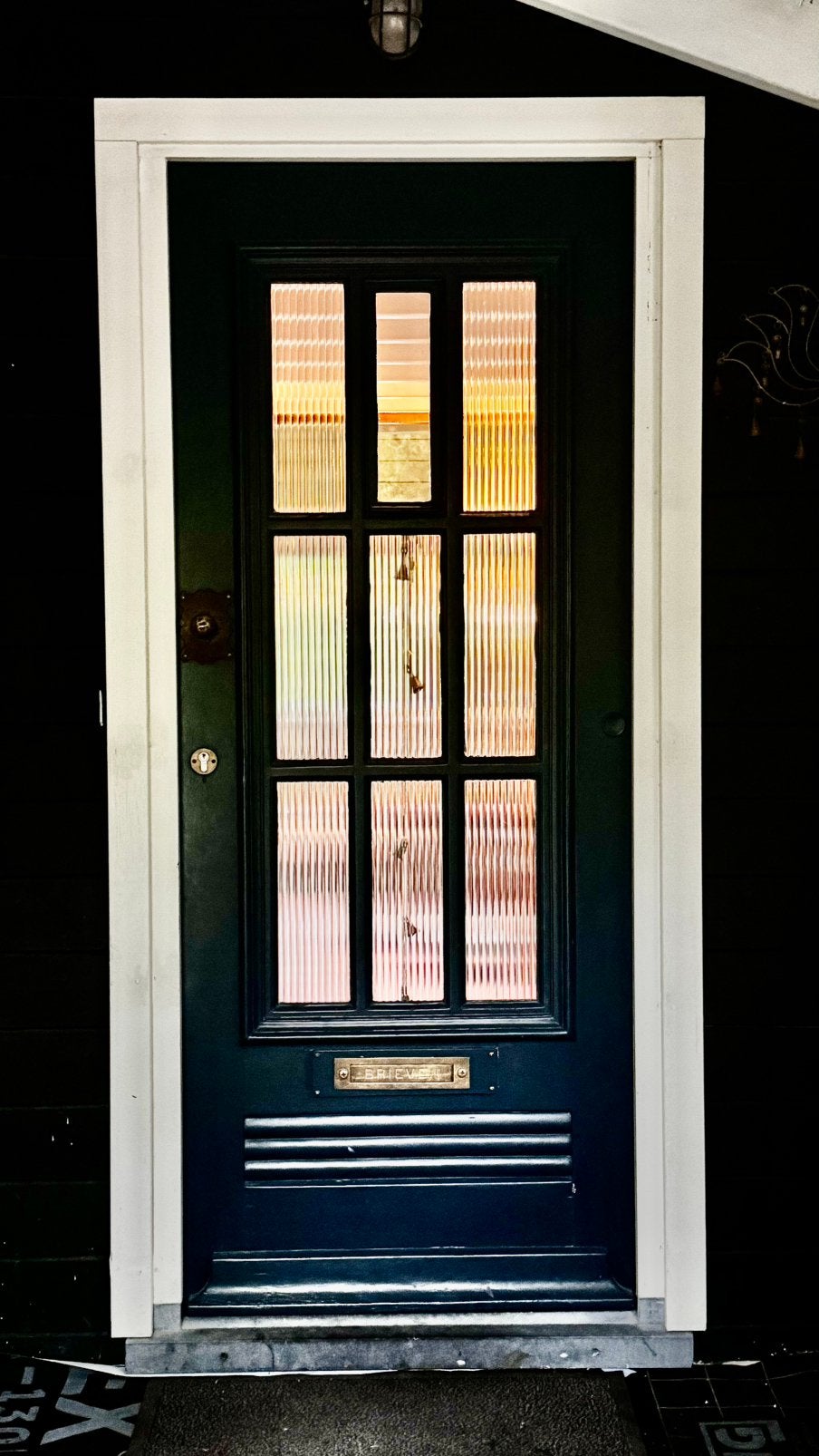 Mooie complete Voordeur incl kozijn en hardstenen dorpel, Doe-het-zelf en Verbouw, Deuren en Horren, Gebruikt, Buitendeur, Minder dan 200 cm