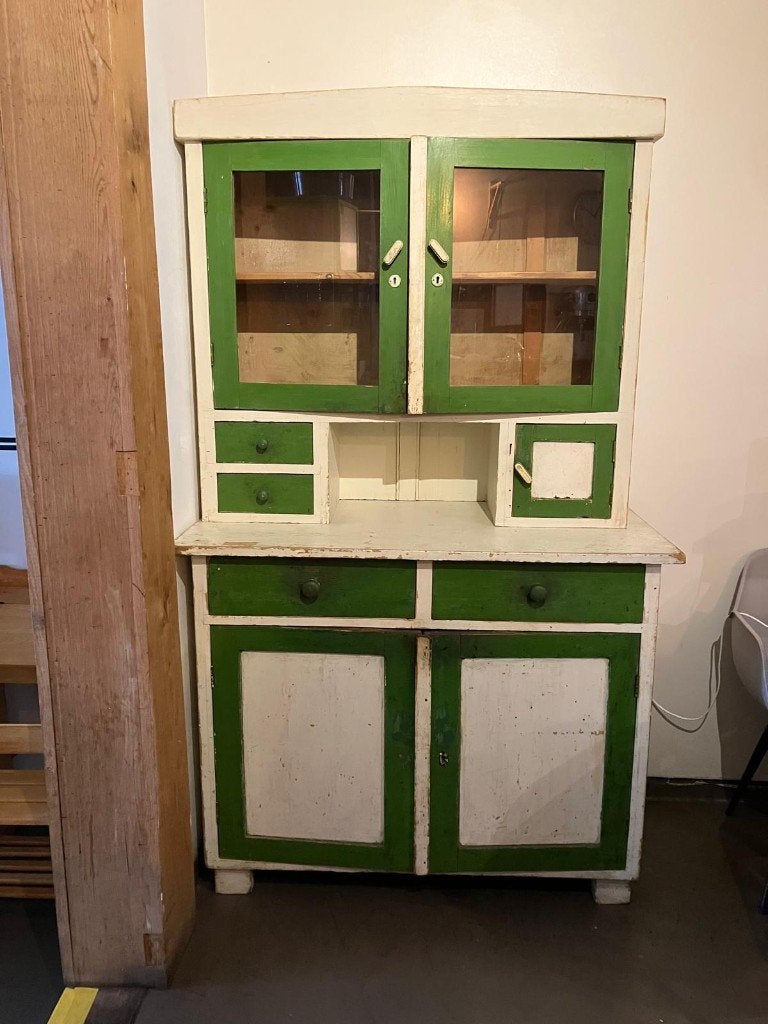 Antieke/vintage keukenkast buffetkast, Ophalen, Gebruikt, 150 tot 200 cm, 50 tot 75 cm