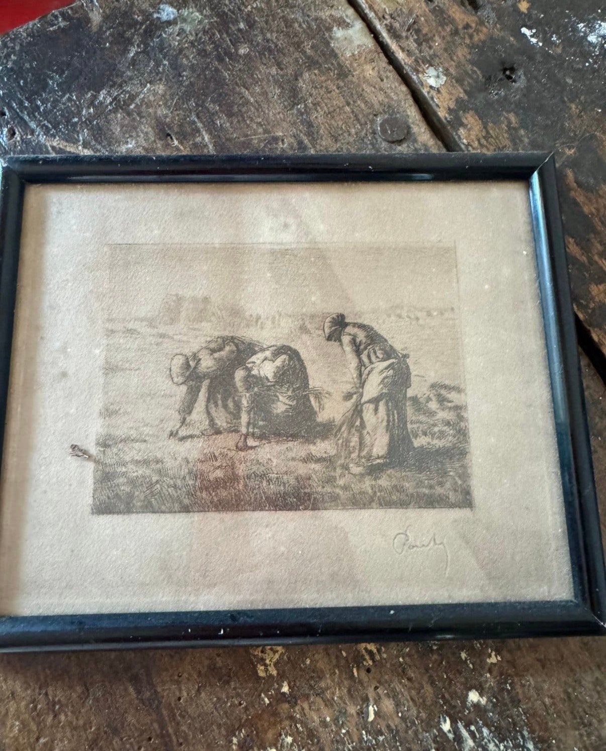 Kleine antieke gesigneerde ets, Antiek en Kunst, Ophalen of Verzenden