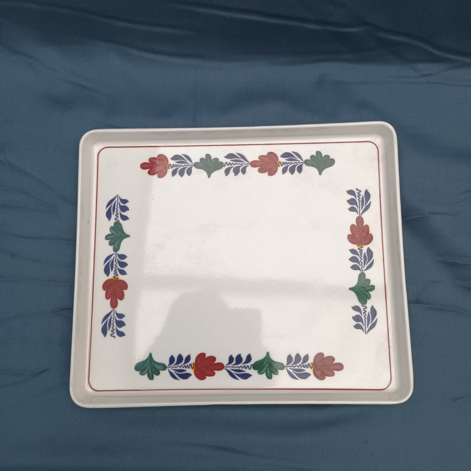 Boerenbont dienblad.                  kunststof-rechthoekig, Ophalen of Verzenden
