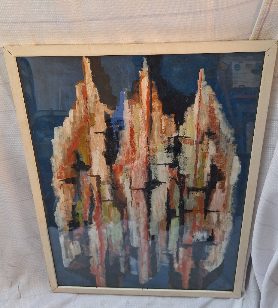 Adine Engelman schilderij-tekening, Ophalen of Verzenden