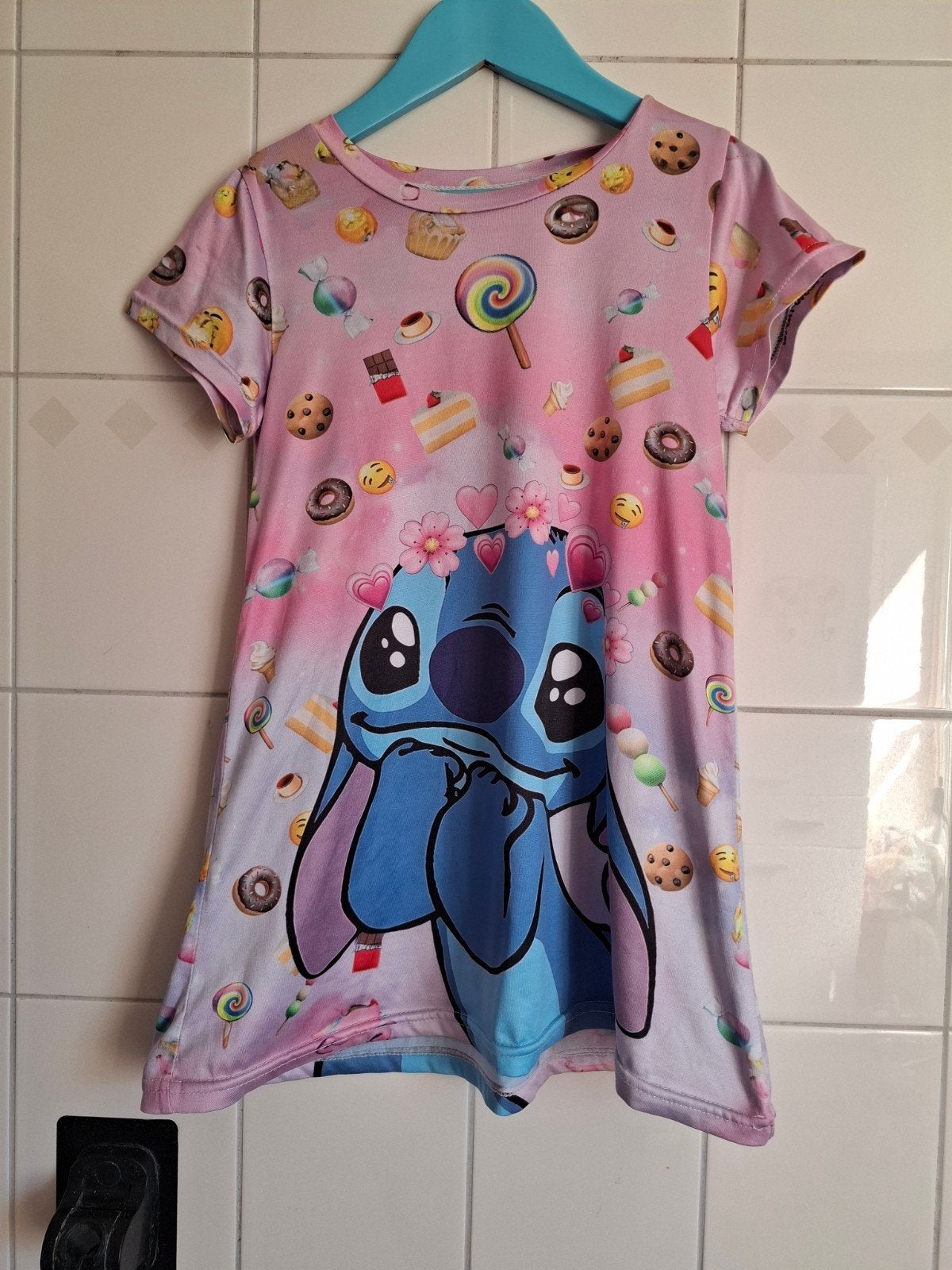 Leuk Stitch jurkje maat 130 (128/134), Kinderen en Baby's, Kinderkleding | Maat 128, Gebruikt, Meisje, Ophalen of Verzenden, Jurk of Rok