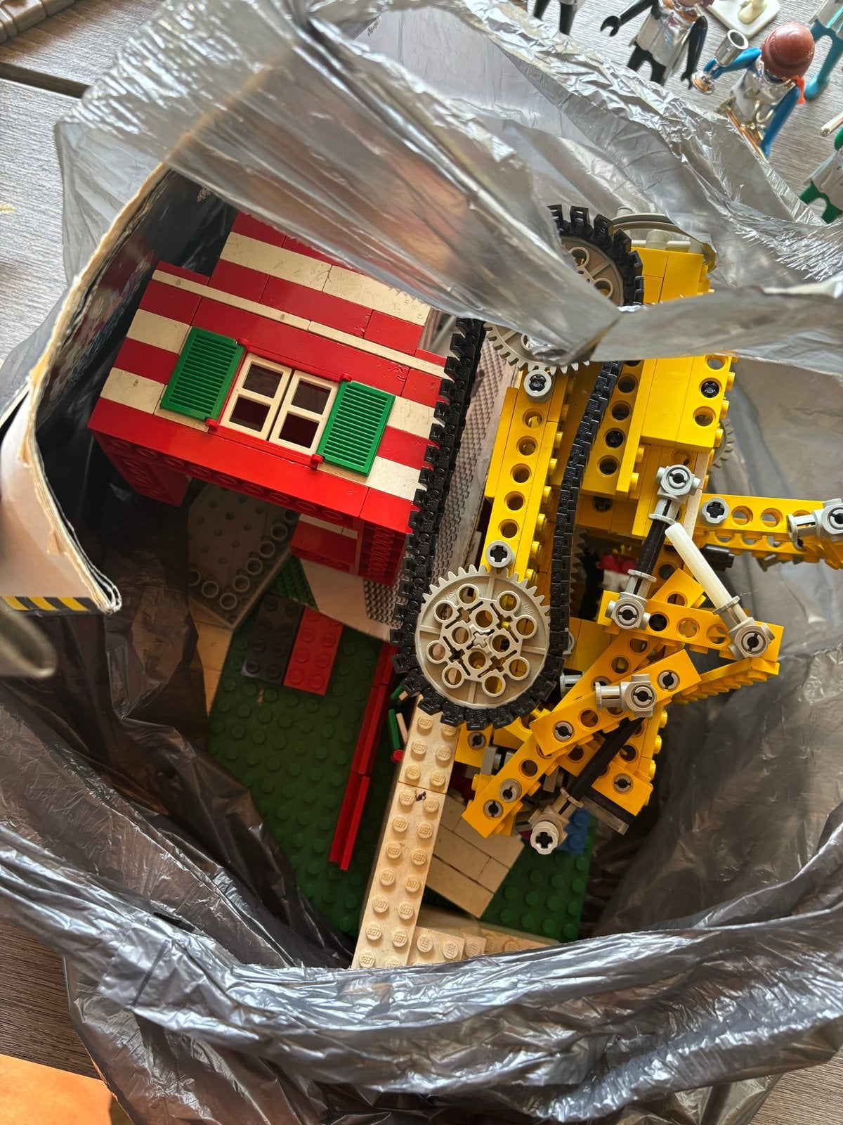 Grote zakken vintage Lego uit 1977 - Losse stenen, Gebruikt, Overige thema's, Lego, Ophalen of Verzenden