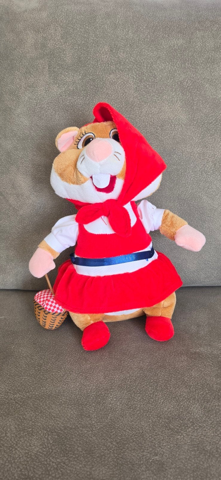 Knuffel Hamster Roodkapje met Mandje, Ophalen, Hamster, Zo goed als nieuw, Middelgroot (20 tot 80 cm)