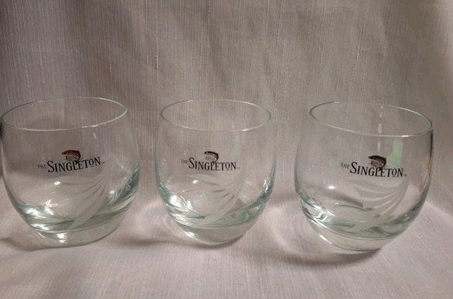 THE SINGLETON glazen, zwarte logo, 3 stuks, Verzamelen, Glas en Borrelglaasjes, Ophalen of Verzenden, Zo goed als nieuw, Borrel- of Shotglas