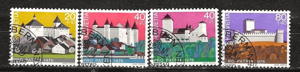 Zwitserland 1075-1078, Ophalen of Verzenden, Gestempeld
