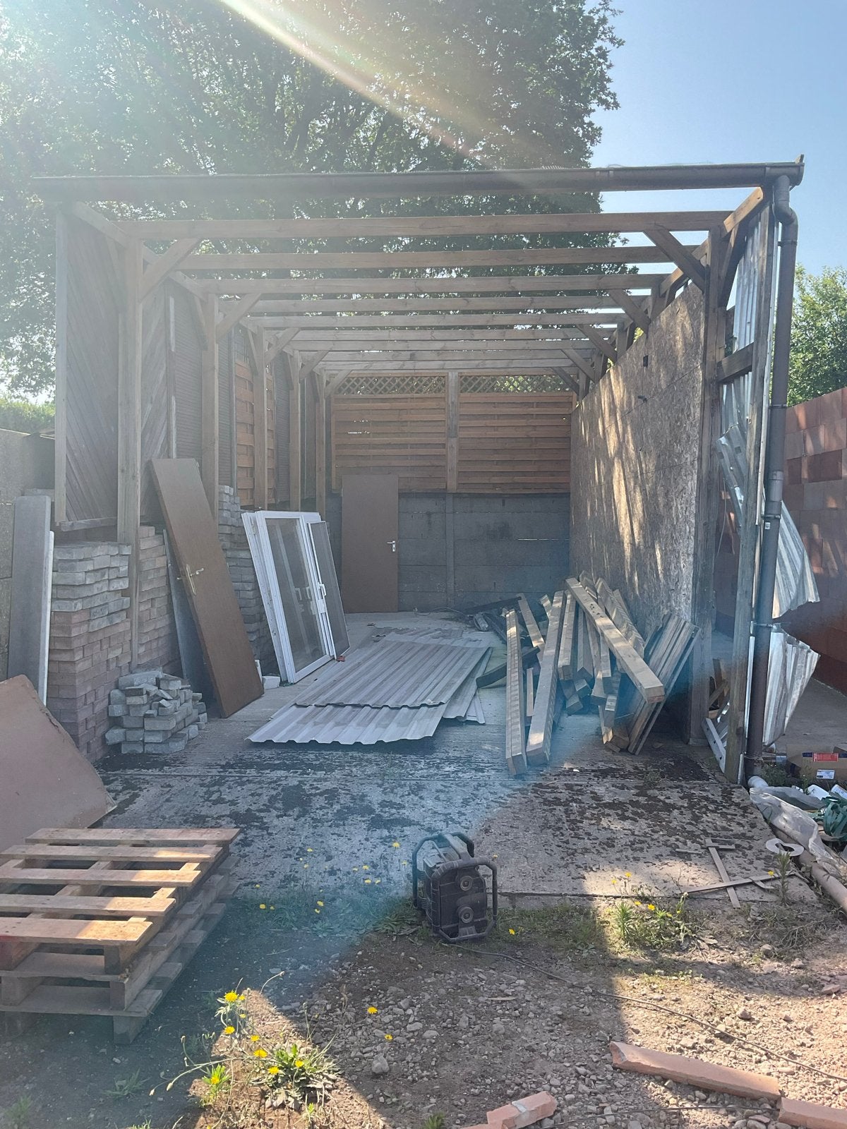 carport gratis, Tuin en Terras, Overkappingen, Ophalen, Gebruikt, Carport