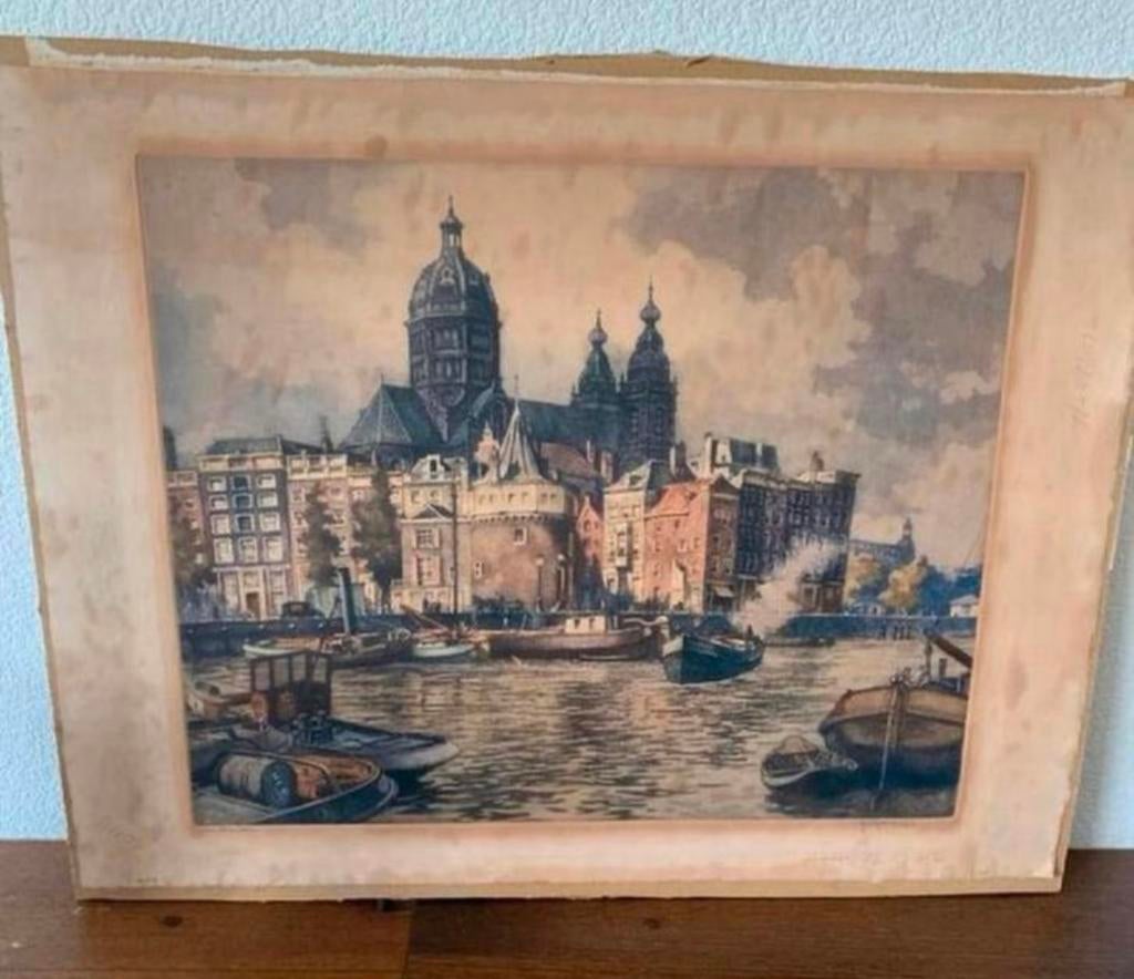 Ets Roodenburg, Hendrikus Elias Prins Hendrikkade Amsterdam., Antiek en Kunst, Ophalen of Verzenden